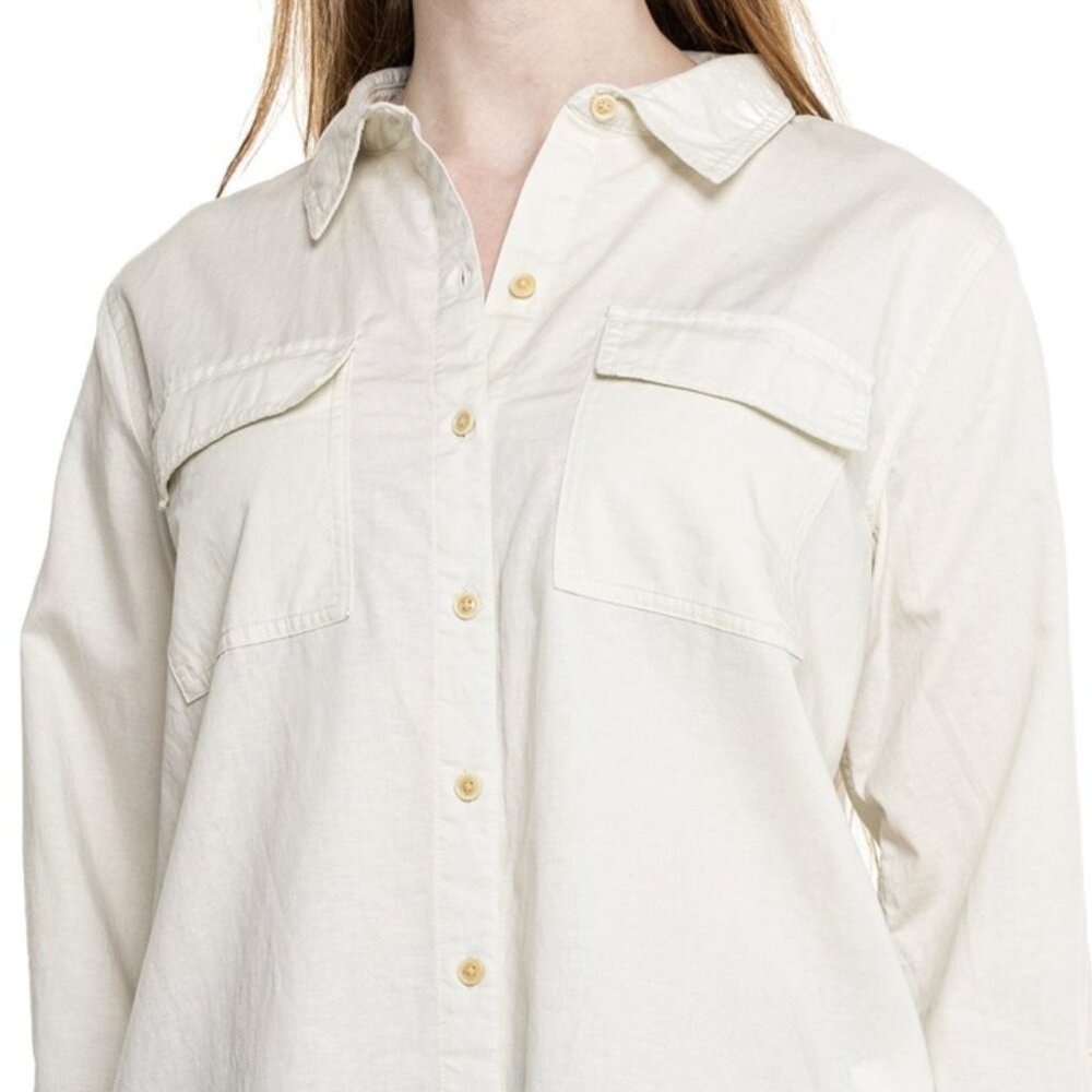 Lucky Brand Women's Long Sleeve Utility Shirt Pockets Size S New with Tag - Picture 3 of 7